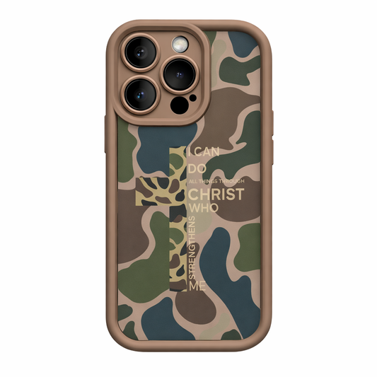 CAMO CHRIST IPHONE CASE | BROWN