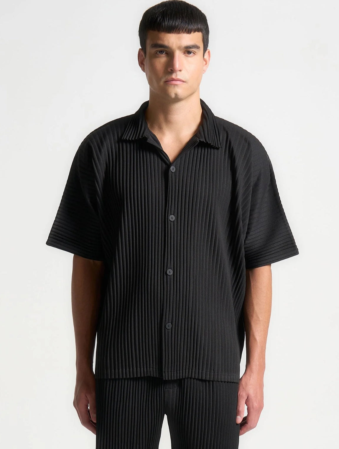 Pleated Shirt - Black