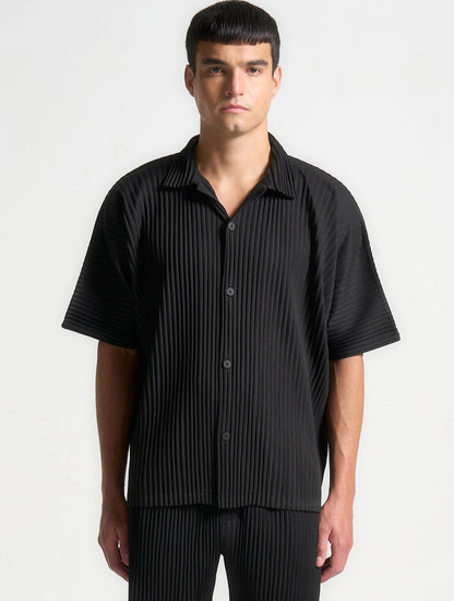 Pleated Shirt - Black