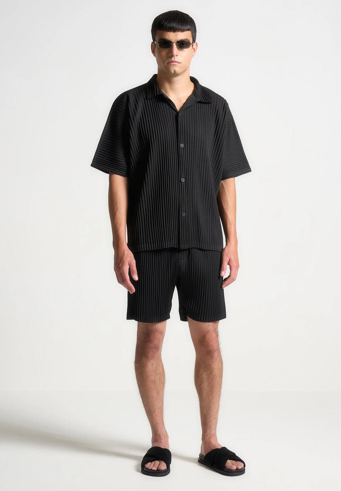 Pleated Shirt - Black