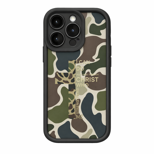 CAMO CHRIST IPHONE CASE | BLACK
