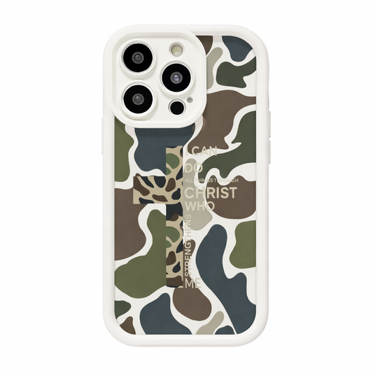 CAMO CHRIST IPHONE CASE | WHITE