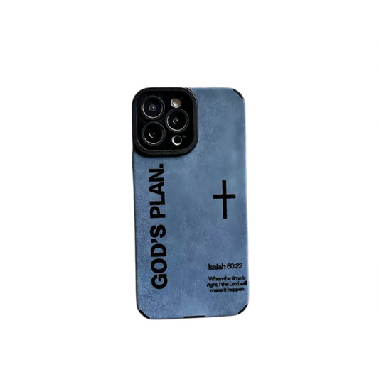 GOD'S PLAN IPHONE CASE | SUEDE BLUE