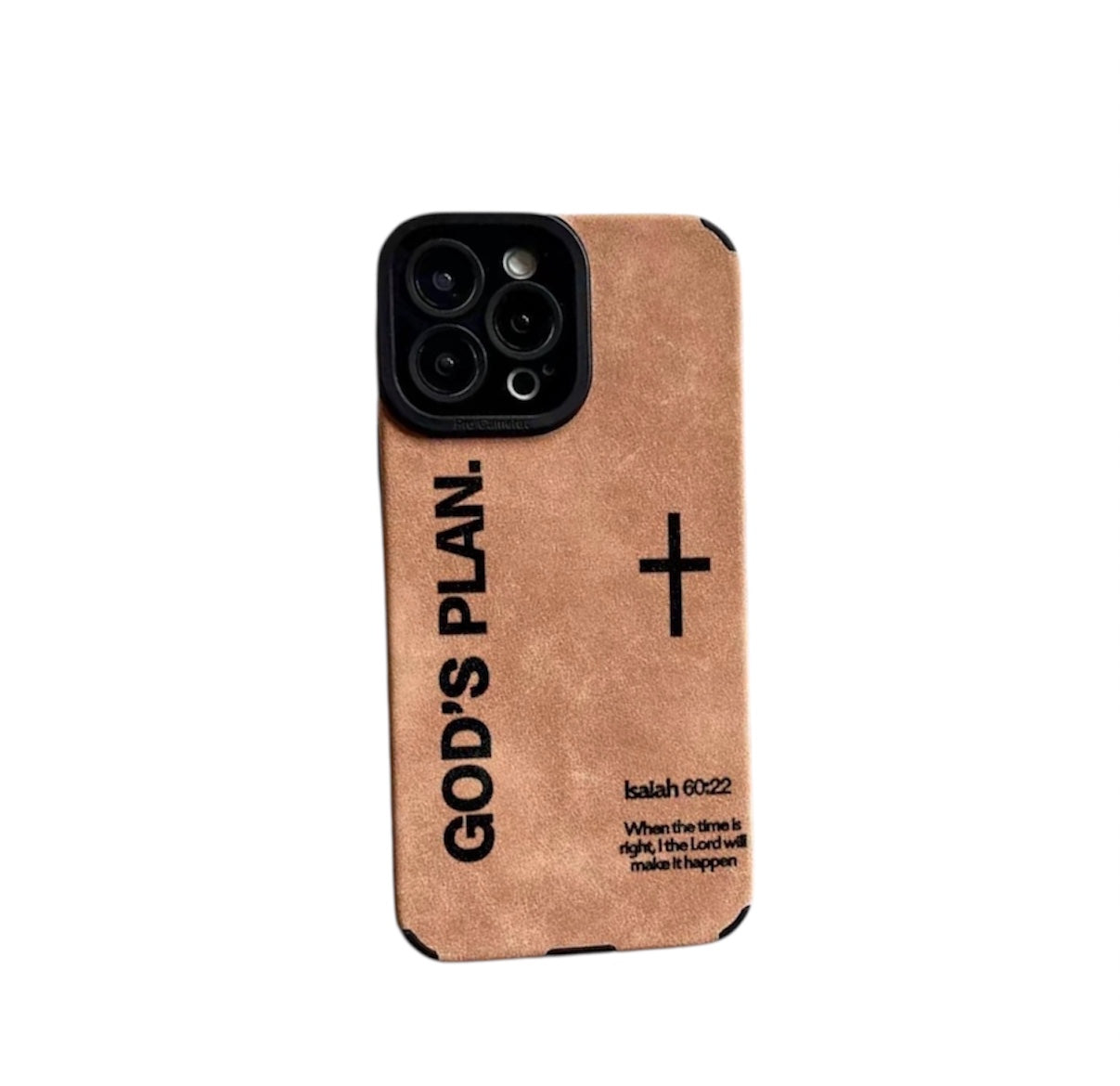 GOD'S PLAN IPHONE CASE | SUEDE TAN