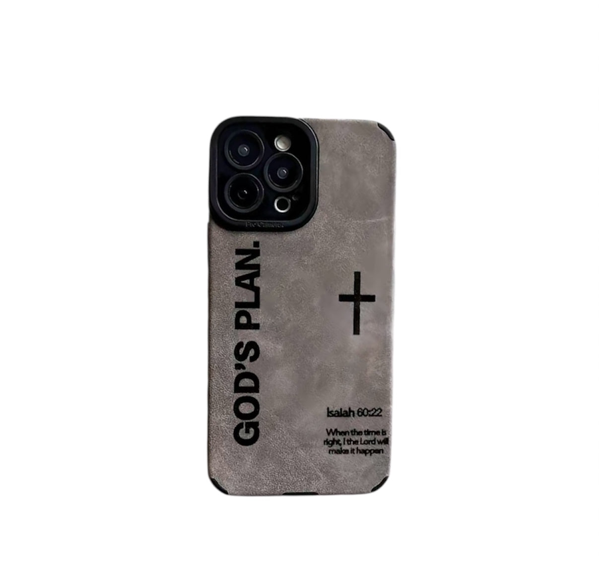 GOD'S PLAN IPHONE CASE | SUEDE GRAY
