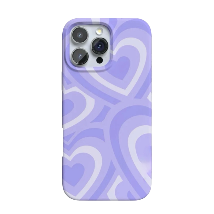 PURPLE HEARTS IPHONE CASE