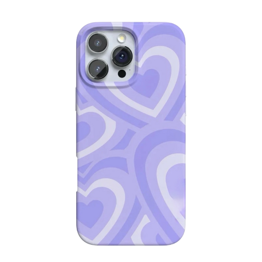 PURPLE HEARTS IPHONE CASE